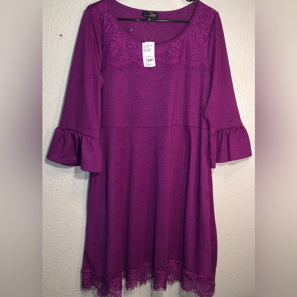 SUZANNE BETRO SIZE Medium N.W.T Color Plum 37”Top to Bottom 20”Armpit to Armpit